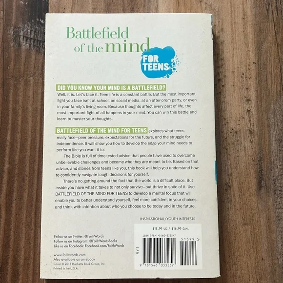 Battlefield of the Mind for Teens Book - Picture 2 of 2